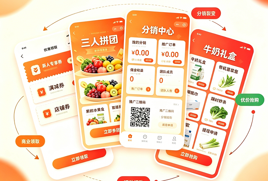 营销插件：优惠券、秒杀拼团、会员储值与领券中心